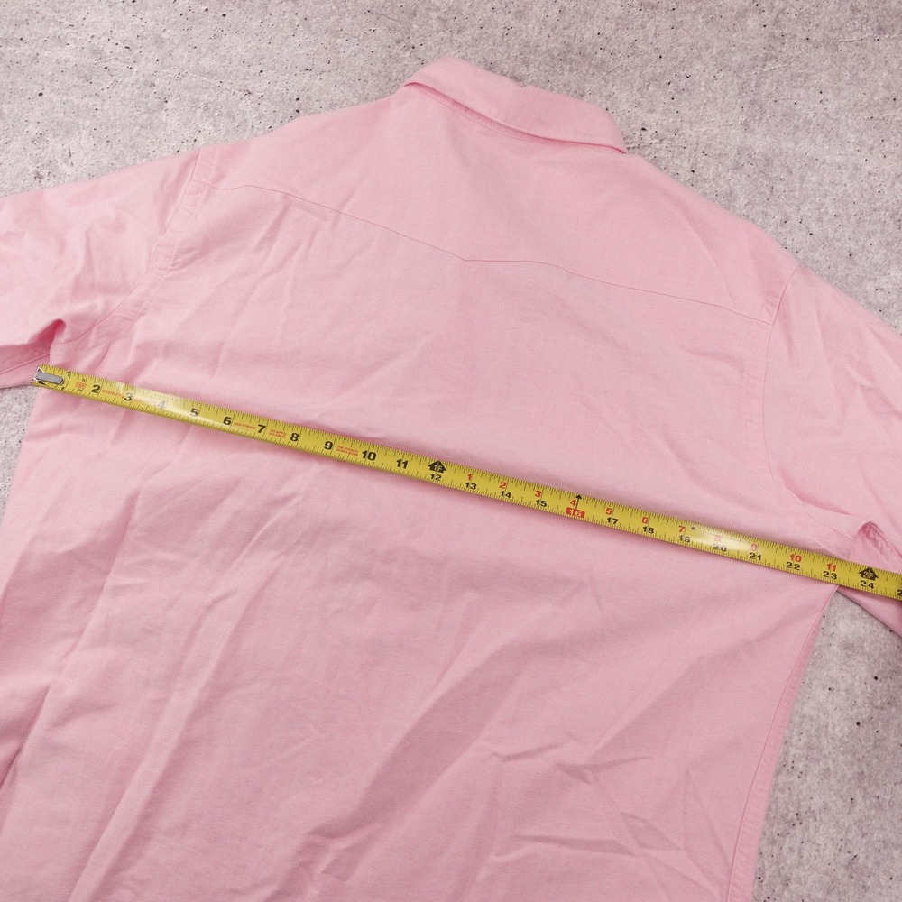 Polo Ralph Lauren Mens Pink Cotton Oxford Western Pearl Snap Front Shirt Large - Picture 10 of 12